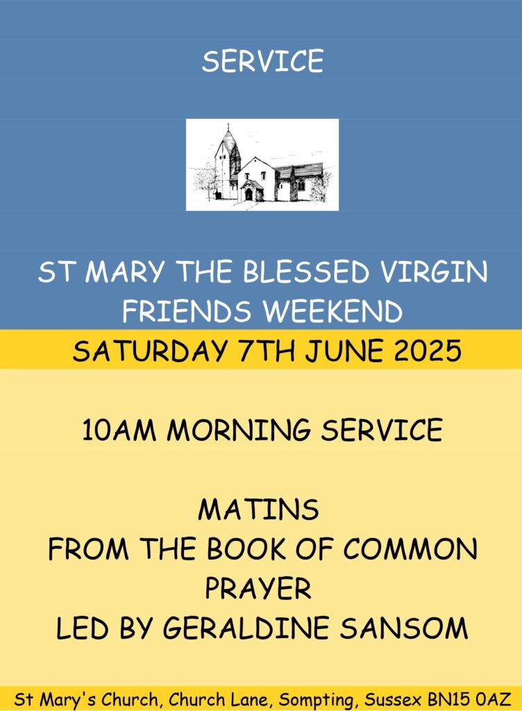 Matins: Saturday 7th June 2025. 10am morning service.